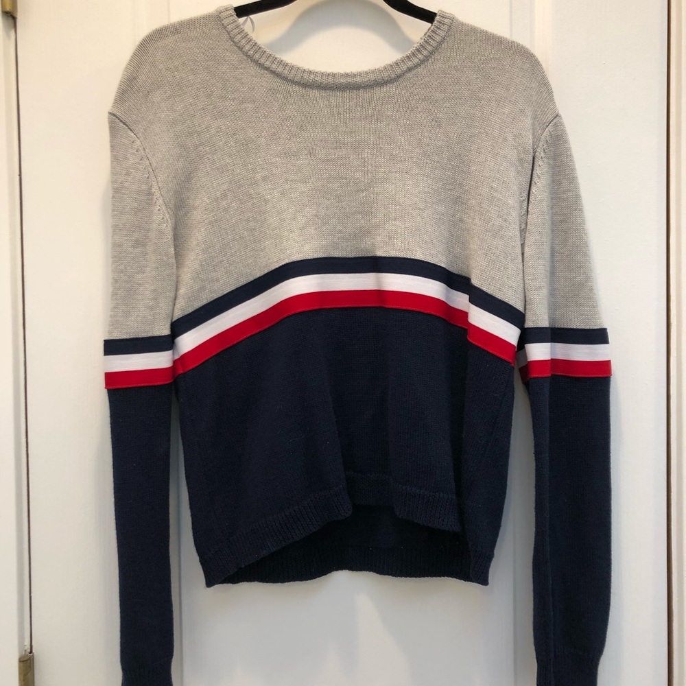 Grey and Navy sweater